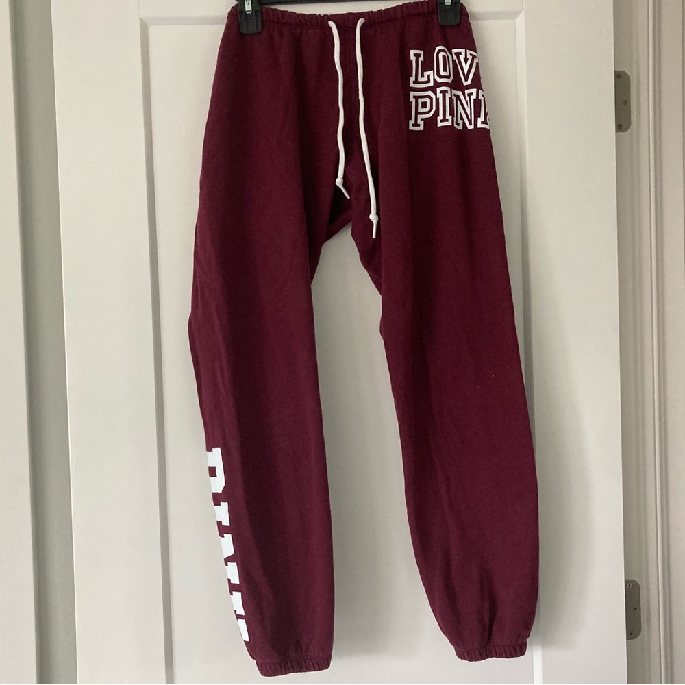 PINK Victorias Secret Sweatpants/Joggers Burgundy 💜❤️